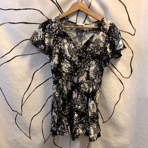 Floral Short Sleeve Romper